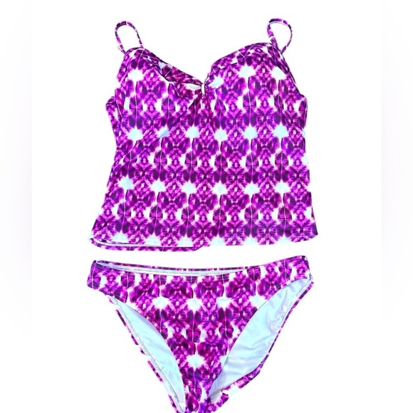 VS Forever Sexy Tie Dye Miracle Bra Push Up Tankini Swim Set 34D Medium - Picture 5 of 9